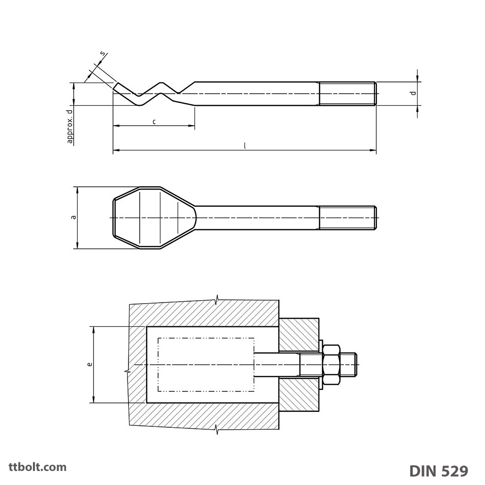 انکربولت DIN 529 D